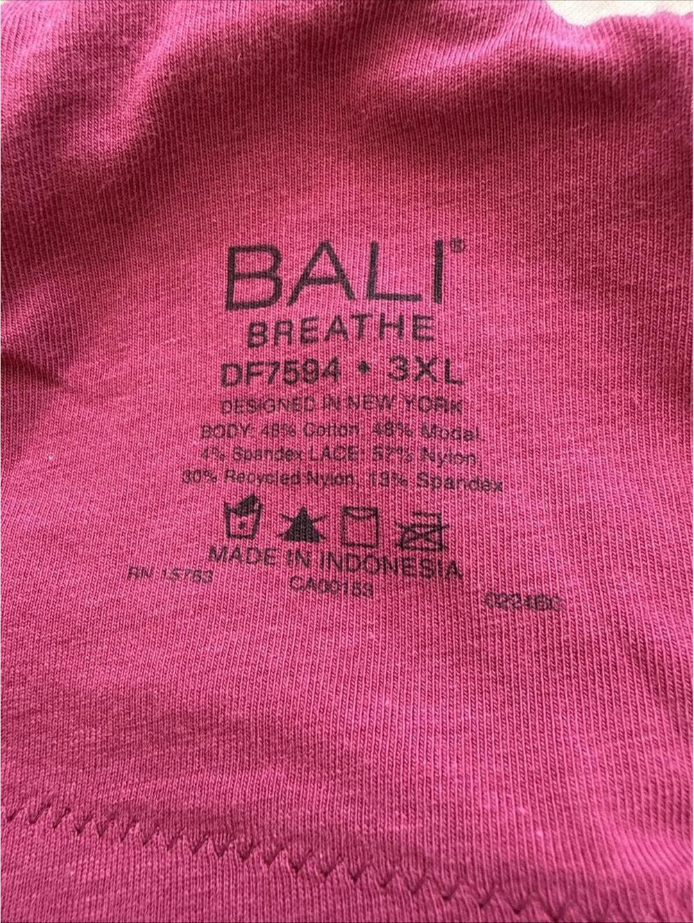 NWT Bali Breathe Wire Free  Bra 3XL Fits 46C 46D 46DD DF7594 - Picture 5 of 6